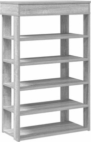 vidaXL szürke sonoma színű szerelt fa cipőtartó 60x30x98 cm