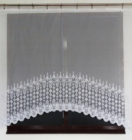 Mg Függöny 14023 Fehér Ív 350X130 kész szalaggal