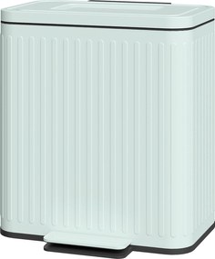 HOMCOM 40 l kétrekeszes lábtaposós szemetes – 2 x 20 l, puha záródás, nyitva tartás, kivehető belsők – zöld | Aosom