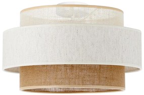 Mennyezeti lámpa BOHO 1xE27/60W/230V, átmérő 40 cm, fehér/juta