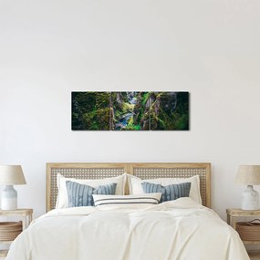 Kép - Folyó a sziklás völgyben (órával) (90x30 cm)