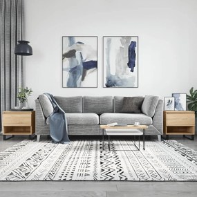 2 db sonoma tölgy szerelt fa dohányzóasztal 50x46x50 cm