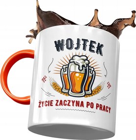 Narancssárga bögre Wojciech Wojtka Kollégáknak, fényképes nyomtatással