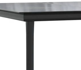 3 részes barna polyrattan kerti étkezőgarnitúra párnával