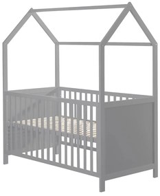Szürke babaágy 70x140 cm – Roba