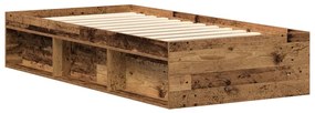 antik fa szerelt fa ágykeret matrac nélkül 100x200 cm