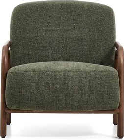 Sötétzöld zsenília fotel Sylo – Kave Home