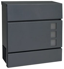 Postaláda BK 932, csővel és ablakokkal, antracit