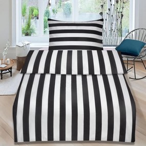 Pamut ágynemű STRIPE BALANCE fekete-fehér Ágyneműhuzat mérete: 70 x 90 cm | 140 x 200 cm