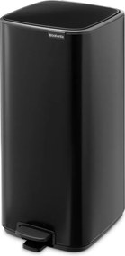 Matt fekete acél pedálos szemetes 30 l Bo – Brabantia