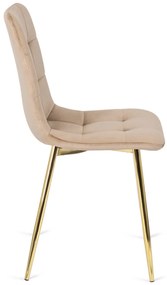 Krémszínű Bársony Étkezőszék YORK
