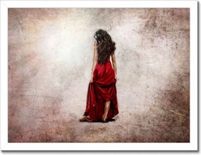 Poszterek keretben 40x30 Csaj piros ruhában