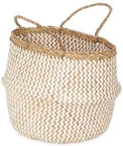 Zic Zac világos tengerifű tárolókosár, ⌀ 35 cm - Compactor
