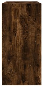 füstös tölgy színű kisszekrény üvegajtókkal 68 x 37 x 75,5 cm