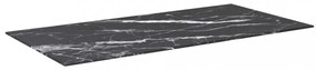 fekete edzett üveg asztallap márványdizájnnal 100 x 50 cm 6 mm