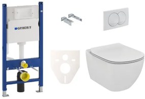 Ideal Standard TESI fali WC szett + Geberit Duofix modul Delta 20 fehér nyomólappal SIKOGES5F0