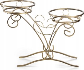 Virágágyás Állvány Fém Álló Terasz Erkély Loft Arany 49 CM