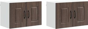 vidaXL Konyhaszekrény Kalmar 2 pcs Barna Tölgy 60 x 31 x 40 cm Faanyag