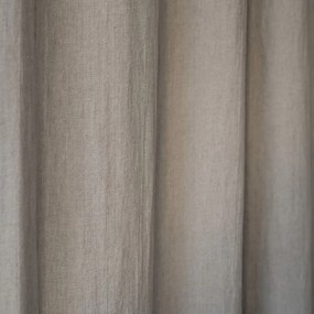 Night Time bézs középen elhúzható vászonfüggöny, 250 x 140 cm - Linen Tales