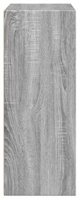 szürke sonoma színű szerelt fa könyvespolc 80 x 30 x 77 cm