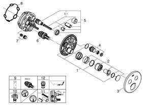 GROHE 29145000 - SMARTCONTROL beépített csaptelep takarólemeze, fényes króm