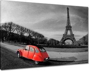 Vászonkép 100x70 Piros autó torony