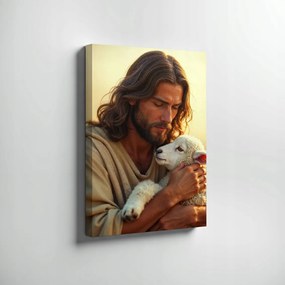 Vászonkép keretben Canva Jézus a jó pásztor 70x50cm