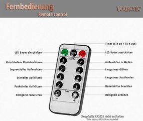 VOLTRONIC® Dekoratív fa LED 180 cm világítással 220 LED