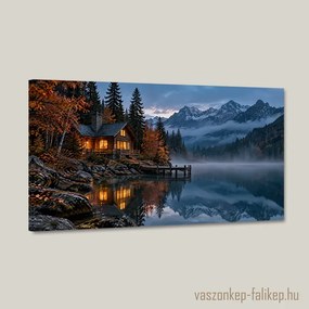 Hajnali menedék vászonkép – prémium részletek 40x23 cm