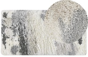 Szürke és fehér hosszú szálú szőnyeg 80 x 150 cm GORIS Beliani