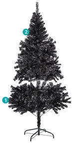 Fekete műfenyő, 120cm 230ág