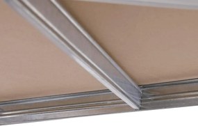 monzana® Sarokpolc 180x70x40 cm - ezüst