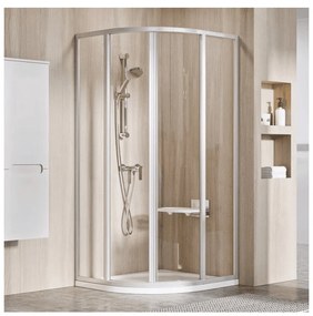 RAVAK Supernova SKCP4-90 Sabina zuhanykabin, íves, fehér + Pearl