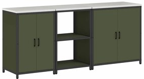 Konyhai Tároló Készlet Egyéb 3 pcs Olajzöld 210 x 50 x 92 cm
