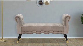 Szürkésbarna bársony pad Paris – Mauro Ferretti