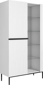 Nicole vitrin - Matt fehér / fekete lábak