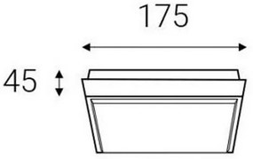 LED2 - LED Kültéri mennyezeti lámpa QUADO LED/10W/230V antracit IP54