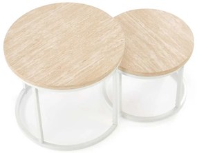 Oreo dohányzóasztal, kő / fehér