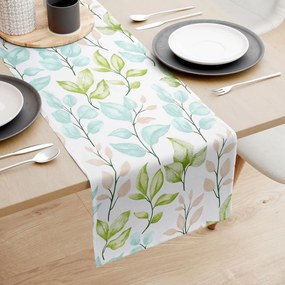 Goldea pamut asztali futó deluxe - festett levelek 20x120 cm
