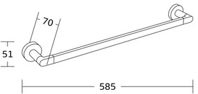 Mexen kiegészítők, TIBER kádtartó, fekete, 7050524-70