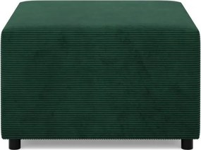 Zeus puff, kordbársony, 70x70, zöld