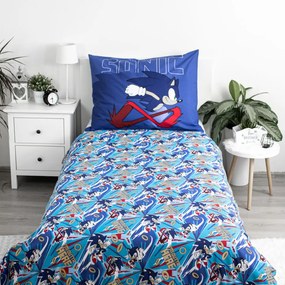 Sonic a sündisznó Let&#039;s go ágyneműhuzat 140×200cm, 70×90 cm