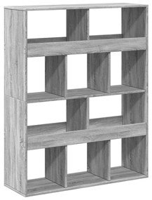szürke sonoma színű szerelt fa térelválasztó 100x33x125,5 cm