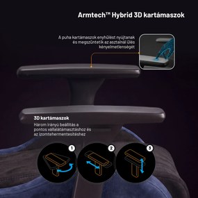 Szövet gamer szék fekete-kék Diablo X-Horn 2.0 Night Blue Normal