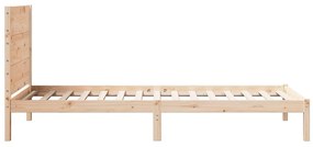 tömör fa extra hosszú ágykeret matrac nélkül 90 x 210 cm