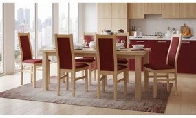 ZOE étkezőszék tölgy/piros