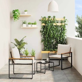 vidaXL Bútor szettek párnával 3 pcs Beige és Krémszínű Rattan