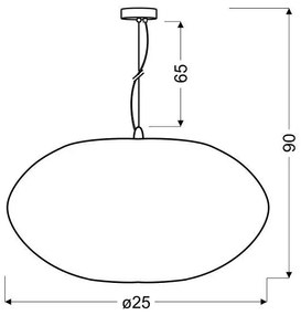 Csillár zsinóron PINIA 1xE27/60W/230V