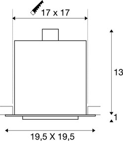 SLV KADUX 115540 Beépíthető spotlámpa 1x75W/GU10/ES111 IP20