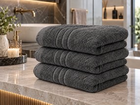 Comfort törölköző 70 x 140 cm sötétszürke, 100% pamut